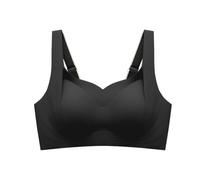 ycahowa Zenalift Bra Supportive Wireless Push-Up Seamless for All-Day Comfort and Posture Support Women Seniors(Black,XXL)