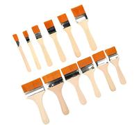 Ycauty 12PCS Durable Flat Nylon Bristle Chip Paint Brush Set for BBQ and Painting, Rust Free Aluminum Alloy Handles, Suitable for Artists and Enthusiasts (12PCS)