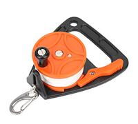 Ycauty 150ft Diving Line Reel Compact Thumb-Stop Nylon Dive Equipment for Underwater Diving/Kayaking ABS Plastic White (Orange)