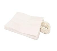Ycauty 50Pcs Durable White Kraft Bags for Easy Gift Wrapping for Every Occasion, Perfect for Boutiques and Parties (280x280x150mm)