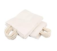 Ycauty 50Pcs Durable White Kraft Bags for Easy Gift Wrapping for Every Occasion, Perfect for Boutiques and Parties (330x260*120mm)