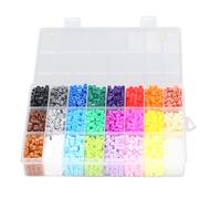 Ycauty 5mm 6300pcs 24 Colors Melting Beads Kit for Kids DIY Spatial Imagination Development Safe Material, for Handwork Toy