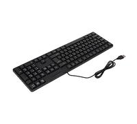 Ycauty Arabic 104 Keys USB Wired Keyboard, Durable Office Keyboard for Desktop Computers, ABS Material Black for Office or Home Use