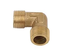Ycauty Brass Right Angle Pipe Joint Efficiently Connects Elbow Check Valve for Air Compressor G3/8, for Various Air Media