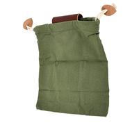 Ycauty Canvas Leather Foraging Pouch Foldable Belt Bag for Fruit Picking Camping, Outdoor Activities, 8.5 X 8.3 Inches (OD Green)