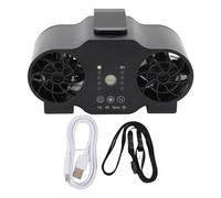Ycauty Clip On Dual Rotation Waist Fan, 4 Adjustable Speed USB Cooler with Hanging Strap for Summer Hiking Commute (16000mah)