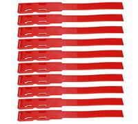 Ycauty Cow Identification Bands Durable Farm Livestock Marking Rings for Cattle 10pcs for Various Animals (Red)