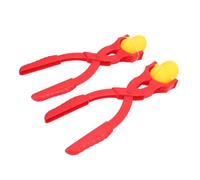 Ycauty Cute Heart and Deer Shaped Snowball Maker Clips, Durable Plastic Snow Ball Toy for Kids Winter Outdoor Fun, 2PCS Set
