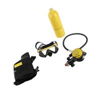 Ycauty DIDEEP Mini Scuba Tank Diving Set with Relief Valve and Goggles for Underwater Exploration, Portable Oxygen Tank for Novice Divers and Professionals (Yellow)