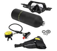 Ycauty DIDEEP Mini Scuba Tank Diving Set with Relief Valve and Goggles for Underwater Exploration, Portable Oxygen Tank for Novice Divers and Professionals (Black)