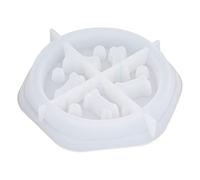 Ycauty Dog Resin Mold Durable Wearable Silicone Molding for DIY Making, Slow Down Inhalation for Multiple Dogs, Convenient and Practical Food Pattern Design for Pet Bowl (Dog food plate silicone mold)