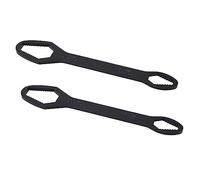 Ycauty Double End Self Tightening Wrench Set Kit for Repair, Convenient Double Head Design, for Mechanic Disassembly, Alloy Steel (F Black Electrophoretic)