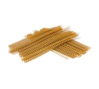 Ycauty Double Loop Wire Binding Spine Durable 20 Sheet Capacity 3:1 Pitch 6.4mm Diameter for A4 Paper, 100-Piece Set Kit for Office, School Home (Gold)