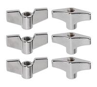 Ycauty Drum Set Metal Wing Nuts and Washers Kit for Firm Connection and Easy Replacement, 3 Pack Drum Cymbal Repair Parts Made of Excellent Metal Material, for Percussion Lovers