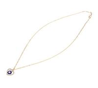 Ycauty Evil Eye Necklace Heart Design Charming Ladies Choker for Parties Weddings Graduation Events Gold Alloy