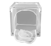 Ycauty Fly Cage Outdoor Plant Observation Cage Durable Breeding Cage with Stainless Steel Tube, Portable and Compact, for Home and Laboratory Use, White