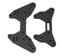 Ycauty Front & Rear Shock Tower, Black Carbon Fiber Exquisite Shock Tower Plate for Arrma 1/7 RC Cars With 5mm Thickness