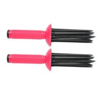 Ycauty Hair Curler Anti-Slip Fluffy Curling Roll Comb Wand Hairstyling Tools for Easy Hair Styling in Green Resin 2pcs
