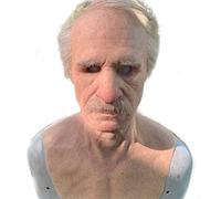 Ycauty Halloween Latex Old Man Headgear | Realistic Full Face Cover | Elder Mask for Masquerade Cosplay Party Prop (flesh color)