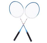 Ycauty Iron Alloy Lightweight Badminton Racket for High Speed Hits with Soft Handle for Beginners (Blue)
