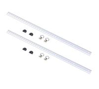 Ycauty L Track Tie Down System Adjustable for Motorcycles, ATVs, and Trucks Bundle, 2 Pack 1m Aluminum Rail Kit for Cargo Management (Silver)