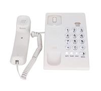 Ycauty Large Button Desktop Corded Telephone for Home Office Hotel, Remember The Last Call, Multifunction Desk Phone, for Elderly Office Home Hotel, ABS Material (White)