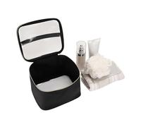 Ycauty Large Capacity Portable Travel Makeup Bag Organizer Water Proof PU Leather Toiletry Bag for On the Go Touch Ups Home Organization (Large Size)