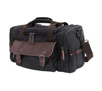 Ycauty Large Capacity Water Proof Canvas Travel Bag with Multiple Carry Methods for Business Travel, Black (Black)