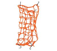Ycauty Motorcycle Helmet Elastic Cargo Net for Off-Road Vehicles, Strong and Reflective Mesh Latex Filament for Safe Night Driving, 25KG Tensile Force, 1 Piece (B (fluorescent orange))