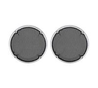 Ycauty Motorcycle Speaker Grill Stylish Mesh Cover for Touring Glide 1983-2020, Easy Installation for 6.5in Speaker, Wear-Resistant ABS+Metal Material (Electroplated Silver)