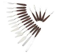 Ycauty Paint Scraper Knife Set Precision Craft Plastic Handle Painting Tool for Various Effects for Artists Plastic Handle 18Pcs Paint Scrapers Art Supplies (18pcs)
