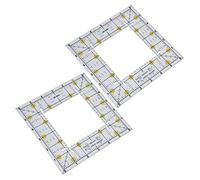 Ycauty Quilting Rulers Durable Transparent Acrylic Cutting Templates for Sewing Paper Crafts, 2pcs Simple Operation for Fabric Enthusiasts, for Artisans