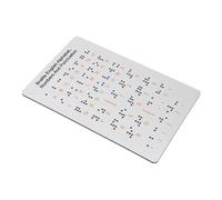 Ycauty Raised Dot Braille Board Durable Learning Tool Aluminum Material for Visually Impaired Learners, 7.25x4.7in