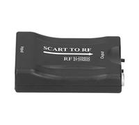 Ycauty RF Video Adapter for TV Box Convert SCART Interface to RF 67.25Mhz/61.25Mhz Output, Long Distance Transmission, ABS Material