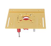 Ycauty Router Lift Platform Precision Router Table Lift System Kit for Woodworking Adjustable Table Insert Base Plate Black (Gold)