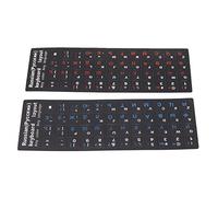 Ycauty Russian Keyboard Stickers Durable Unique Coating for PC Laptop, 2Pcs for All 10in to 17in Laptop Keyboards, Desktop PC Keyboards (1 Blue 1 Red)