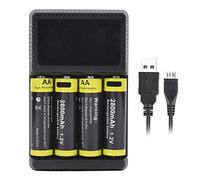 Ycauty SEIVI Intelligent Protection USB LCD Display Battery Charger for AA AAA Ni-MH Cell Charging, Quick Charging for On-The-Go Users, PC Material