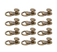 Ycauty Shoelace Hook Rivet Bronze 9x14mm 100 Sets Smooth Edge Anti-Rust for Shoe Leather Bag, Sturdy Basic Accessories for Shoes Leather Bags for Shoes Bags Brass