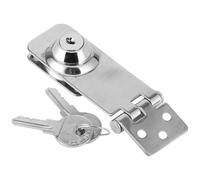 Ycauty Stainless Steel Keyed Hasp Locks Strong Locking Latch for Boat Yacht | Durable Safety Lock for Doors, Gates, Cabinets | 304 Stainless Steel Silver 3.86"