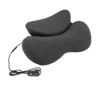 Ycauty USB Heated Neck Pillow 4 Heating Levels Ergonomic Sleep Pillow for Office Travel Breathable Memory Foam Dark Gray