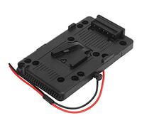 Ycauty V Mount V-Lock Battery Plate Adapter with Smooth Metal Surface for DSLR Camera, Extended Working Time for Photography, Black Alloy & Plastic Material, Fits Almost All Cameras