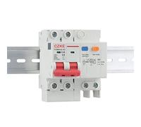 YCB6HLE-63 2P 30mA RCBO MCB Main Switch Residual Current Circuit Breaker with Over Current Protection Automatic switch (Color : 16a, Size : 2)