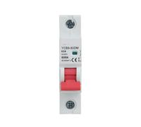 YCB9-80DM 1P MCB 6kA DC 500V Circuit Breaker 16A 20A 25A 32A 40A 50A DC MCB for PV System NWPNLXEA(25A)