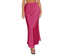 YCBMINGCAN Spring Summer Skirts Satin Skirt High Waist Maxi Cocktail Party Wedding A Line Long Skirts Corduroy Skirts Women, c, S