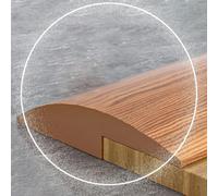 YCBTPS Doorway Edge Trim Threshold Transition Strip For Carpet To Tile Uneven, PVC Self Adhesive Flooring Cover Strip Threshold Ramp, Height＜5mm(Teak,W3.5cm(1.4in))