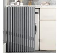 YCBTPS Kitchen Cabinet Curtain Under The Sink Skirt Privacy Curtains For Closet Without Doors Dust Proof Shades Short Curtains For Shelves Bathroom Laundry(Gray,50x85cm)