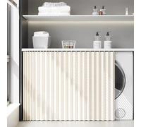 YCBTPS Kitchen Cabinet Curtain Under The Sink Skirt Privacy Curtains For Closet Without Doors Dust Proof Shades Short Curtains For Shelves Bathroom Laundry(Beige,90x90cm)