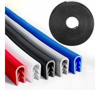 YCBTPS U Shape Car Door Edge Protector Guard, Rubber Edge Trim, 16.5ft Bumper Guard Strip, Metal Edge Protector With Embedded Metal Clips(Black)