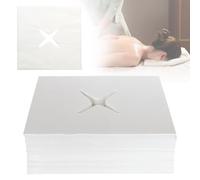 YCBTREE 600Pcs Disposable Massage Table Face Cradle Covers, Soft Non-Woven Headrest Covers with X-Shaped Nose Slit, 15.75"x15.75" Face Rest Sheets for Spa, Salon, Tattoo, Beauty, Travel