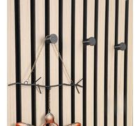 YCBTREE Hooks for Acoustic Panels No Drilling, 8 Pack Matt Black Coat Hooks Wall Hooks for 10-15mm Slat Panels Acoustic Wall Panel Accessories (8)